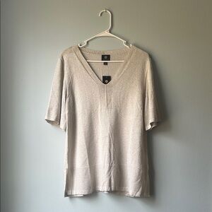 JM Collection Cream Knit Top